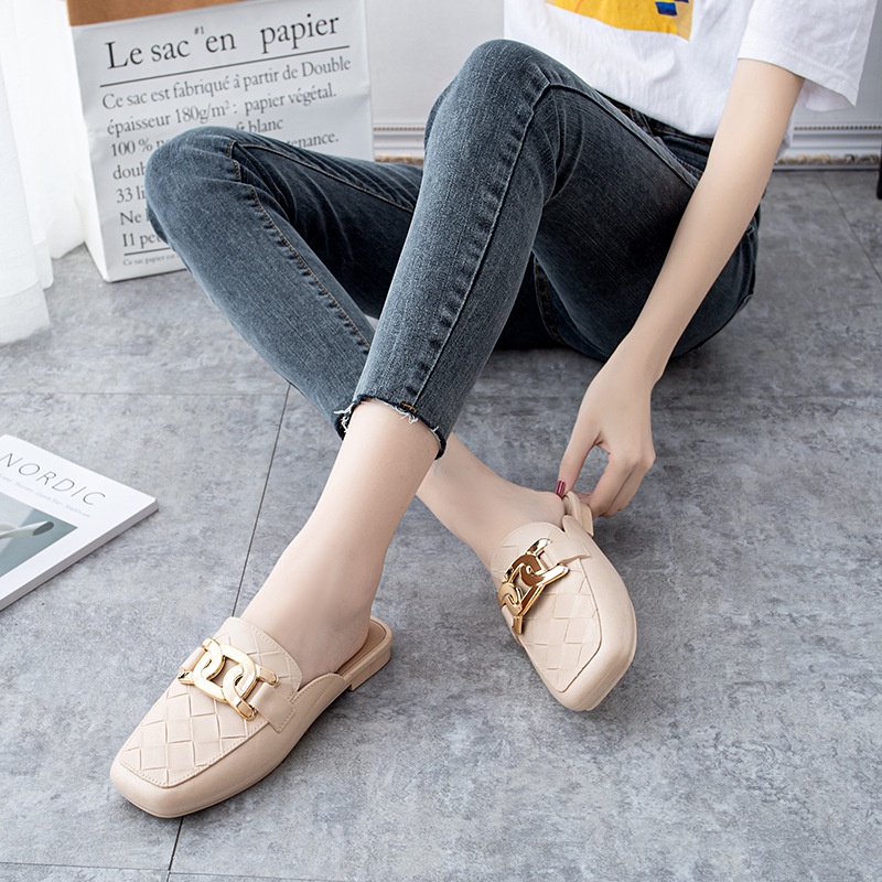 Dép bít mũi MS Ma220098 đế thấp thiết kế mới thời trang xuân hè cho nữ