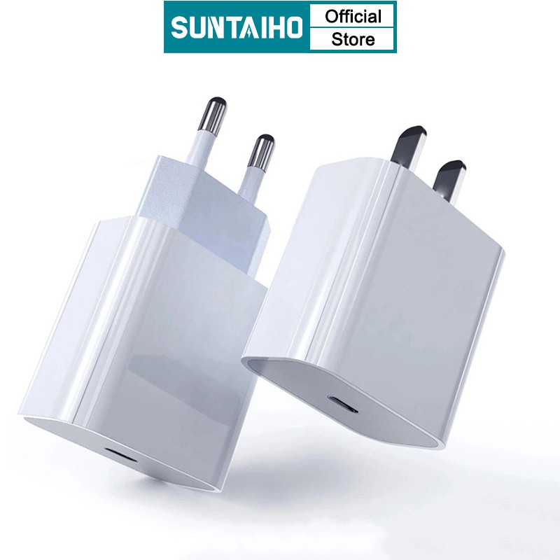 Củ Sạc Nhanh Suntaiho PD 20W 18W Type-C PD QC 3.0 4.0 Chất Lượng Cao Dành Cho iPhone 12 Mini 11 Pro XS Max