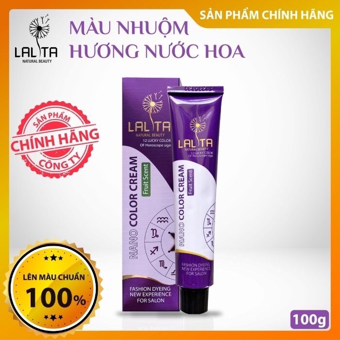 (GIÁ SỈ) Thuốc nhuộm tóc 12 màu cung hoàng đạo và 2 màu phụ trợ LALITA chính hãng (KHÔNG KÈM TRỢ NHUỘM OXI)