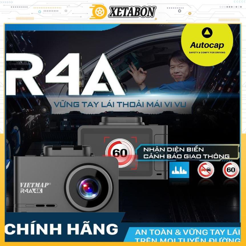 Camera Hành Trình Ô Tô VIETMAP R4A , Nhận Diện Tốc Độ, Định Vị GPS, Quay Phim Ultra 4K Chính Hãng VietMap