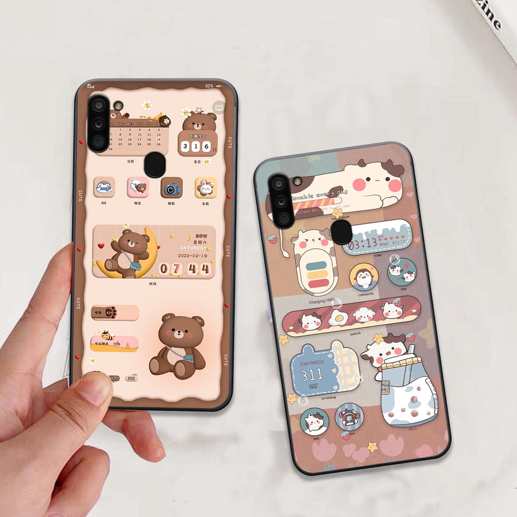Ốp lưng Samsung A11 / M11 bộ hình gấu , thỏ hồng cute dễ thương giá rẻ siêu bền