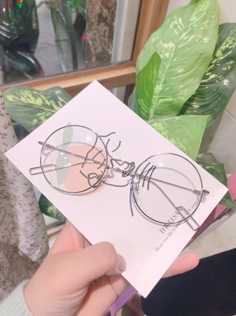 [ Ảnh thật ] Gọng kính kim loại mắt tròn nobita Hàn Quốc 2020