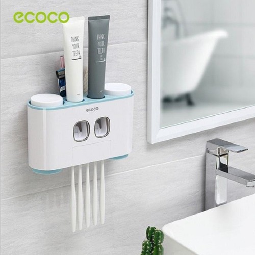 Bộ nhả kem đánh răng tự động cao cấp Ecoco 4 cốc