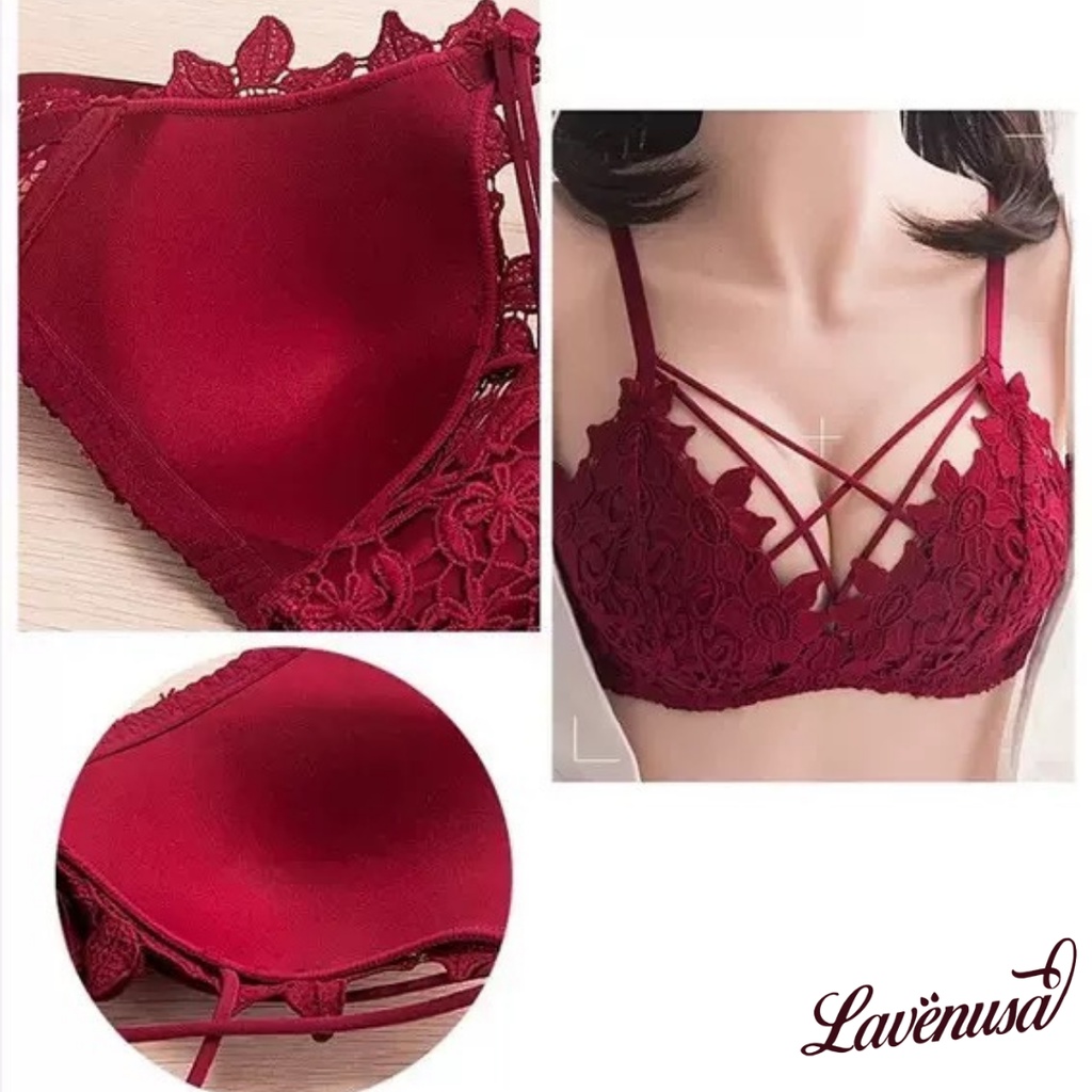Áo lót nữ ren không gọng đệm mỏng sexy quyến rũ nâng ngực LAVENUSA AL53