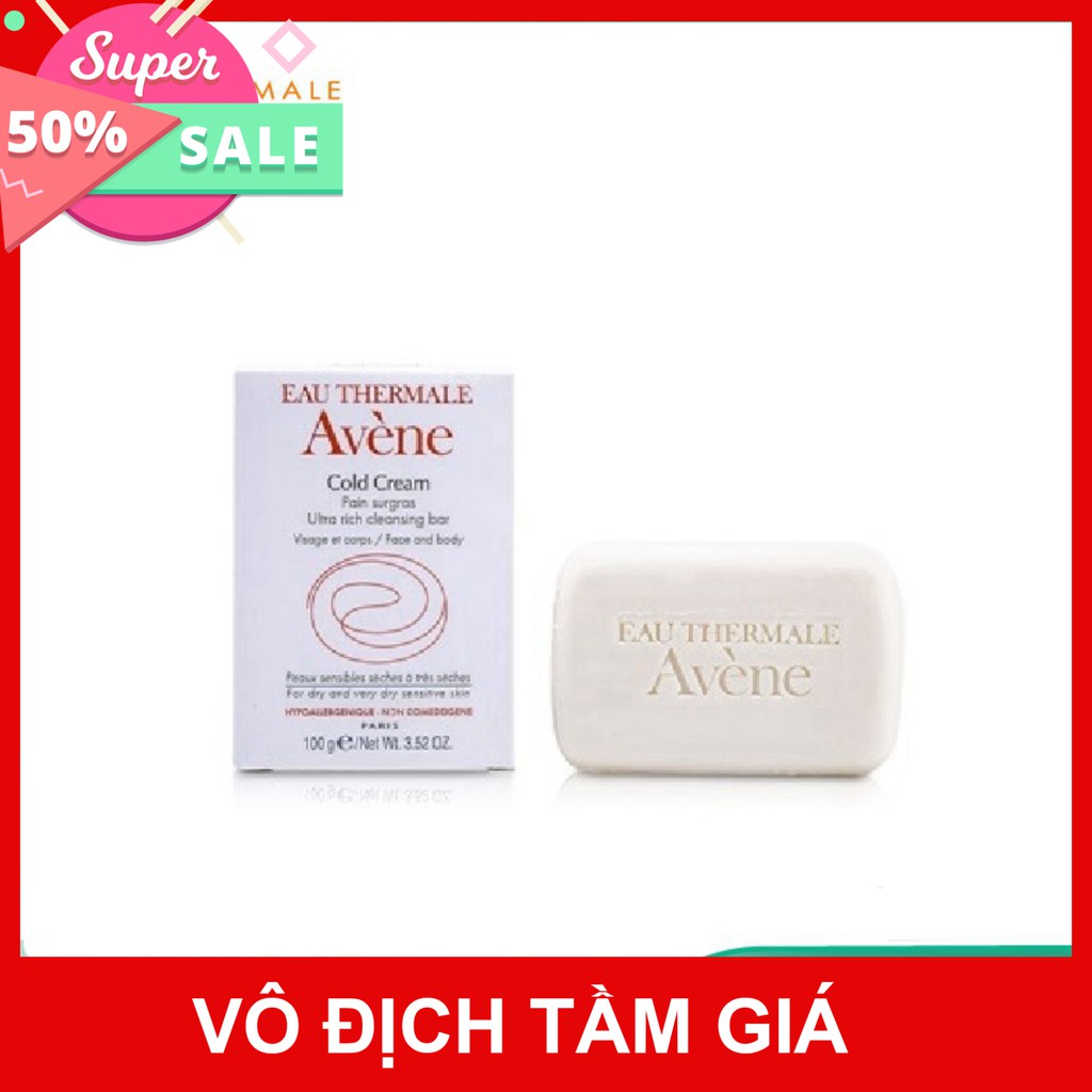 [CHÍNH HÃNG] Avene Thanh Kem Rửa Mặt Và Tắm Cho Da Khô Cold Cream Ultra Rich Soapfree Cleansing Bar 100g