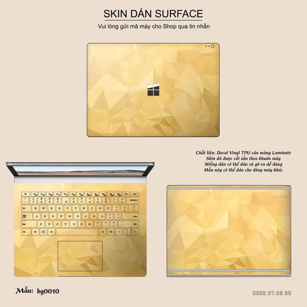 Skin dán Surface in hình đá phối gỗ - dah025 (inbox mã máy cho Shop)