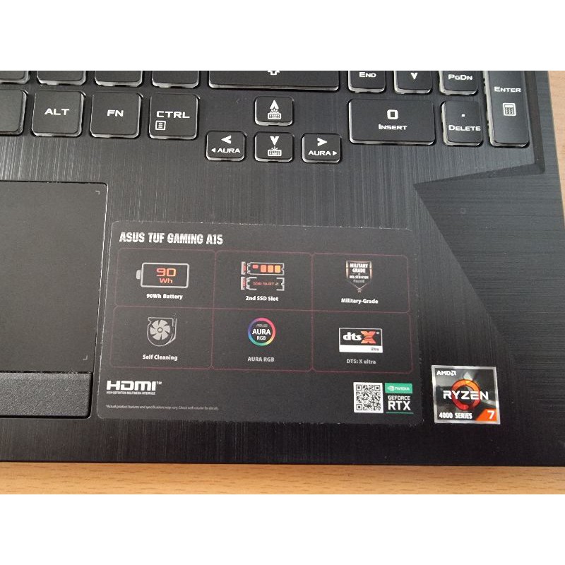 Laptop Asus TUF Gaming A15 FA506IV-HN202T AMD R7-4800H| RTX 2060 6GB|RAM 16GB|SSD 1TB PCIe Gen3 | BigBuy360 - bigbuy360.vn