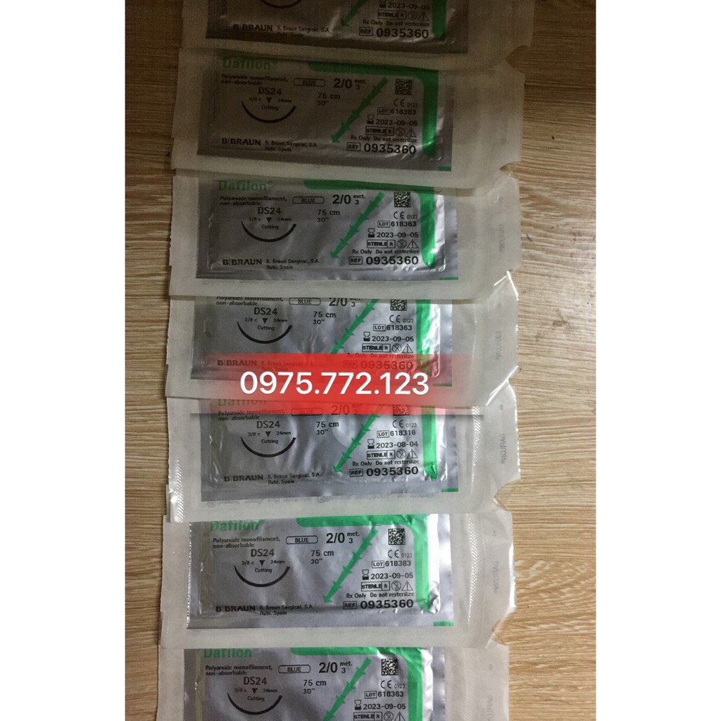 Chỉ không tiêu Dafilon 2/0.giá 1/sợi