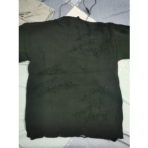 Áo len nam hàn quốc dài tay cổ tròn họa tiết rách phá cách hàng chuẩn đẹp