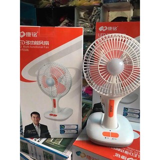 Quạt sạc tích điện kèm đèn kiêm sac pin điện thoại loại to