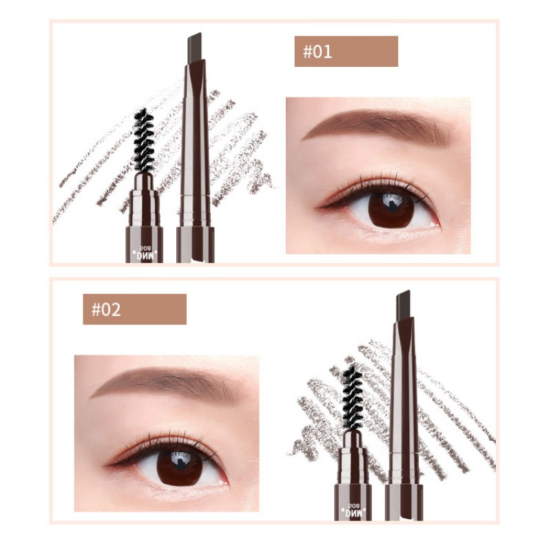 Bút chì kẻ lông mày tam giác 2 đầu chất lượng cao 7 màu tùy chọn