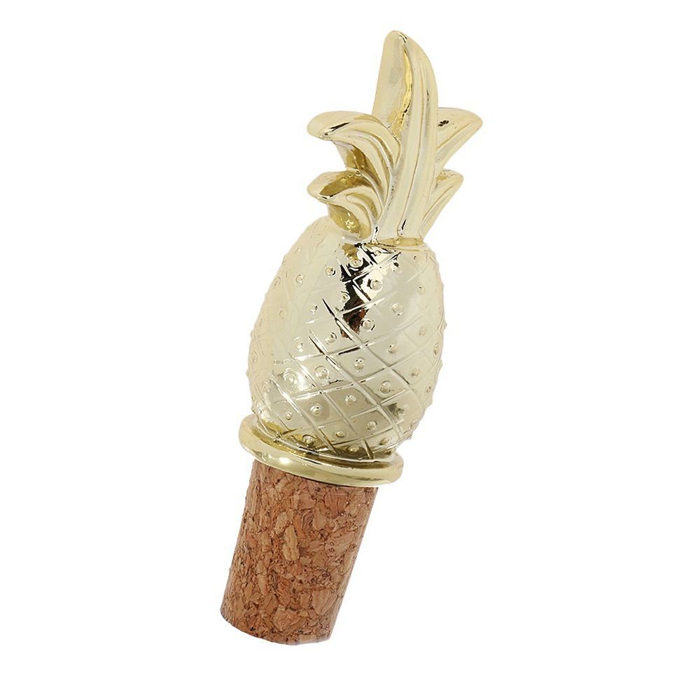 ELLSWORTH Sealer Bottle Stopper Gift|Plated Wine Plug Environmental Party Metallic 1Pc Ananas Drink Pineapple Shaped/Multicolor