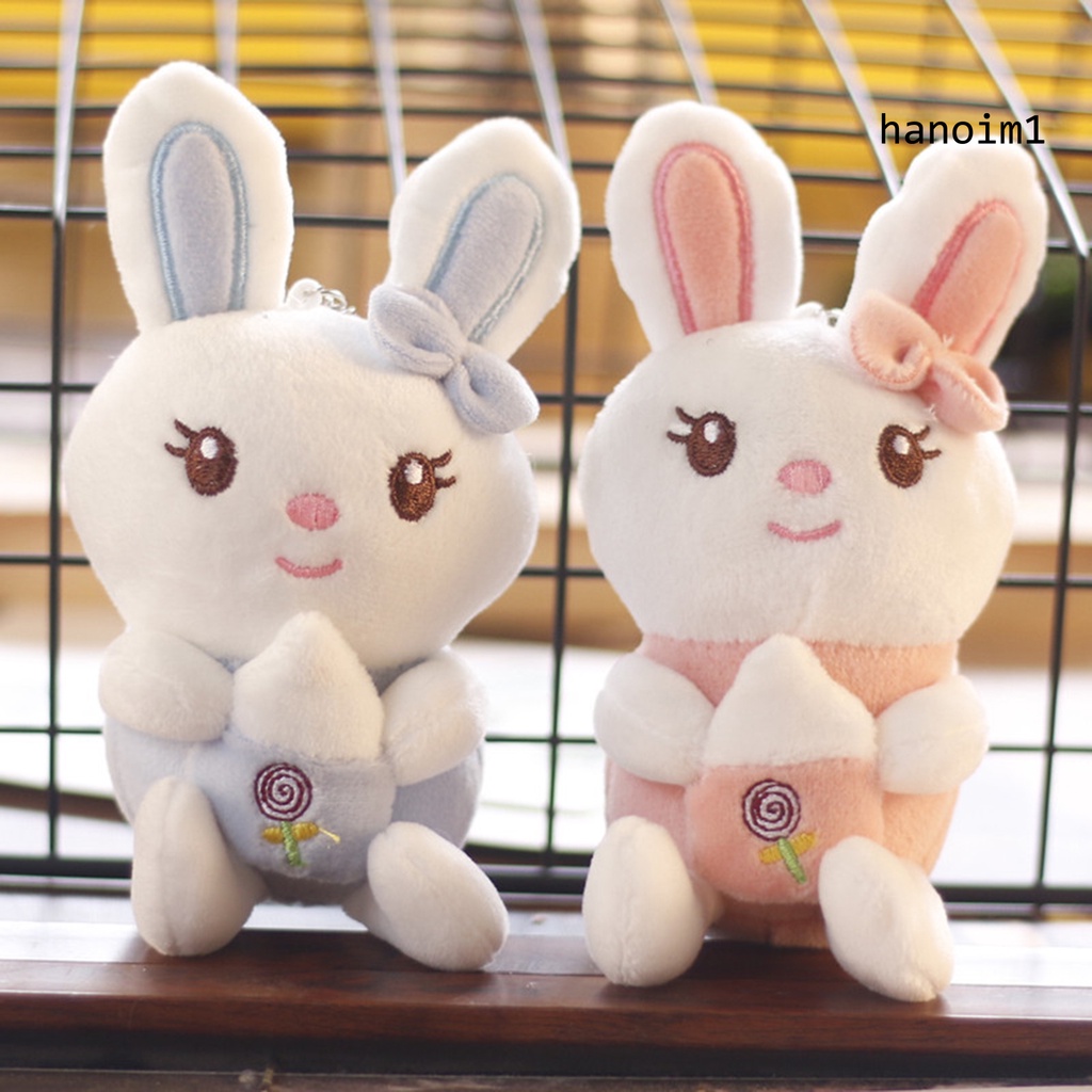 Thú Nhồi Bông Hình Thỏ Con Đính Nơ Dễ Thương
