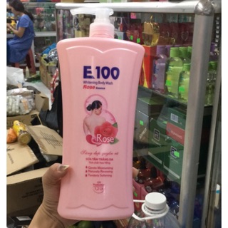 Sữa tắm E100 hương Hoa hồng 1.2 lít