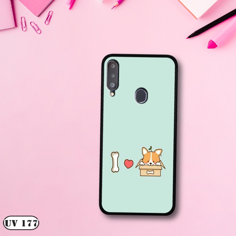 Ốp lưng  Samsung Galaxy A20S - Lưng nhám viền dẻo in 2D