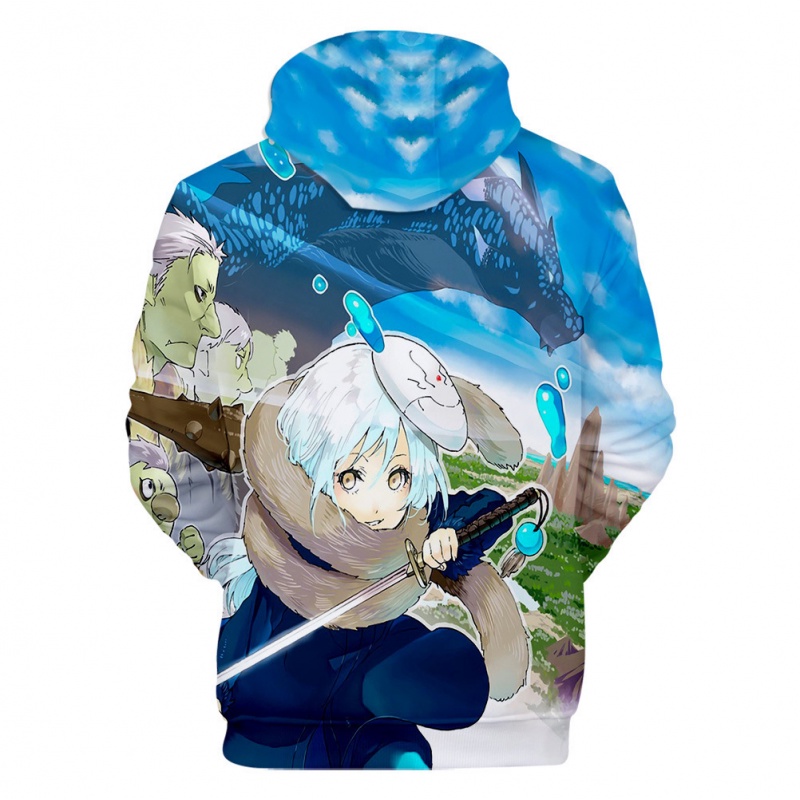Áo hoodie in hình nhân vật Rimuru Tempest hoạt hình That Time I Got Reincarnated As A Slime 3D cho bé trai
