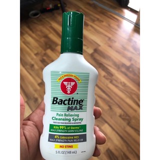 Bactine Max xịt giảm đau diệt khuẩn (hàng Mĩ) chai 148ml