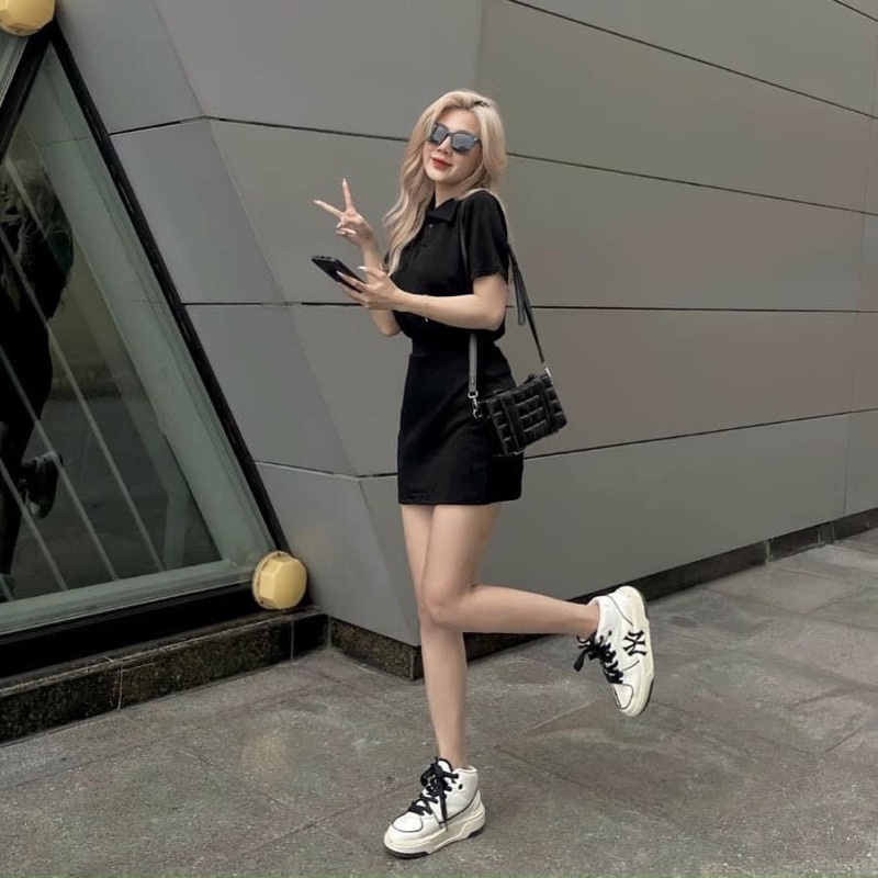 N.T BIGSIZE set váy áo thun polo