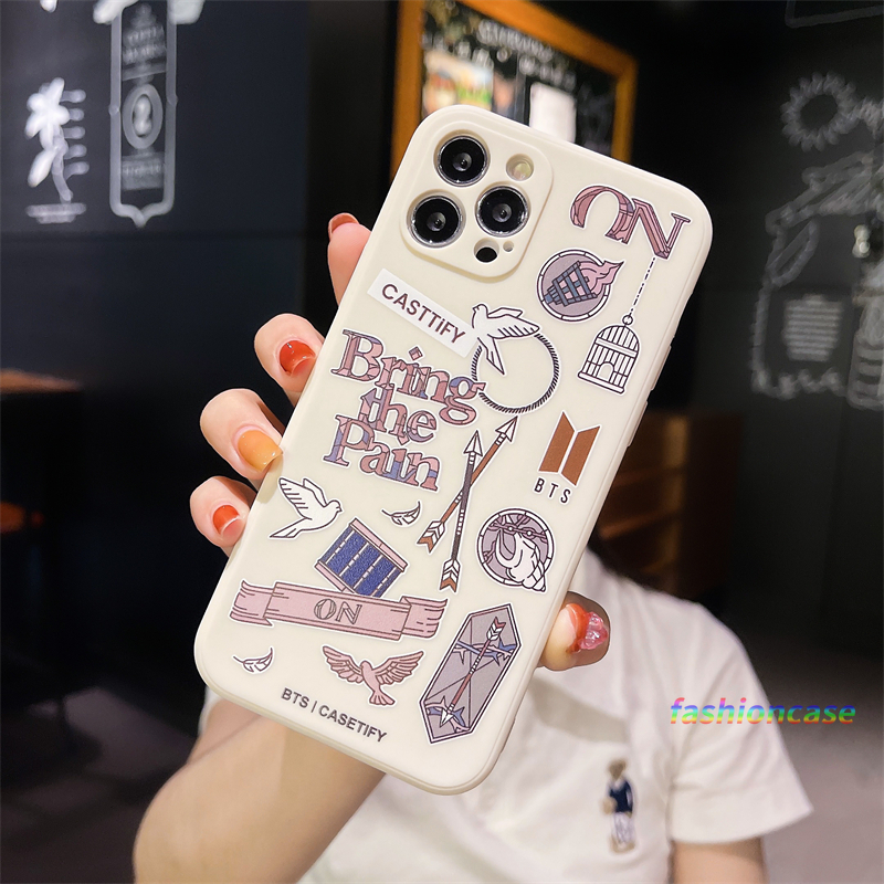 Cartoon Drawing Casing Samsung A12 A32 A52 A72 A02S A50 A10S J7 Prime A51 J2 Prime A10 A125 A30 A50S A30S A20 M40S M10 M10S A205 M02S A025 F02S A305 Grand Prime Plus Camera Lens Protection Case Soft TPU Cover