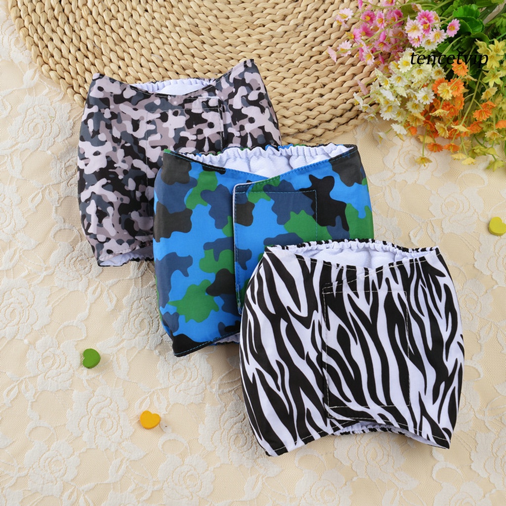 Quần tã cotton chống thấm nước chống rò rỉ in họa tiết dành cho thú cưng