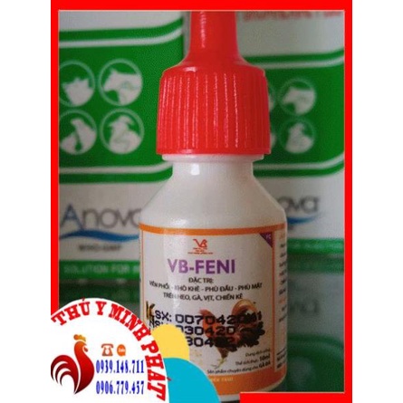 VB FENI lọ 10ml KHÒ KHÈ PHÂN XANH PHÂN TRẮNG TRÊN GÀ ĐÁ CHIM