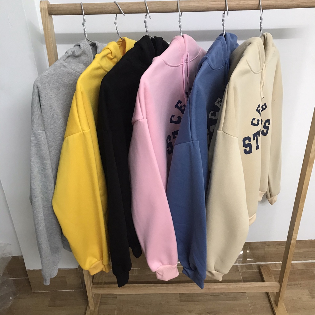 Áo hoodie nữ unisex form rộng dài tay chất dày dặn, mịn phong cách thu đông ulzzang nhiều màu