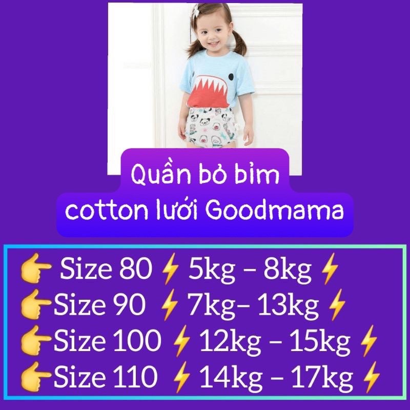 Quần bỏ bỉm cotton Goodmama