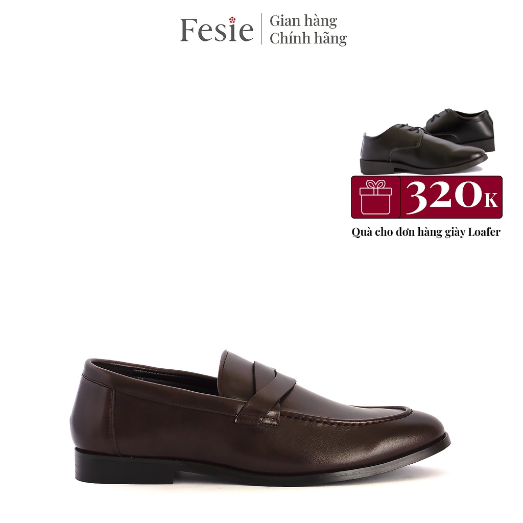 Giày Lười Da Nam Màu Nâu - Loafer shoes