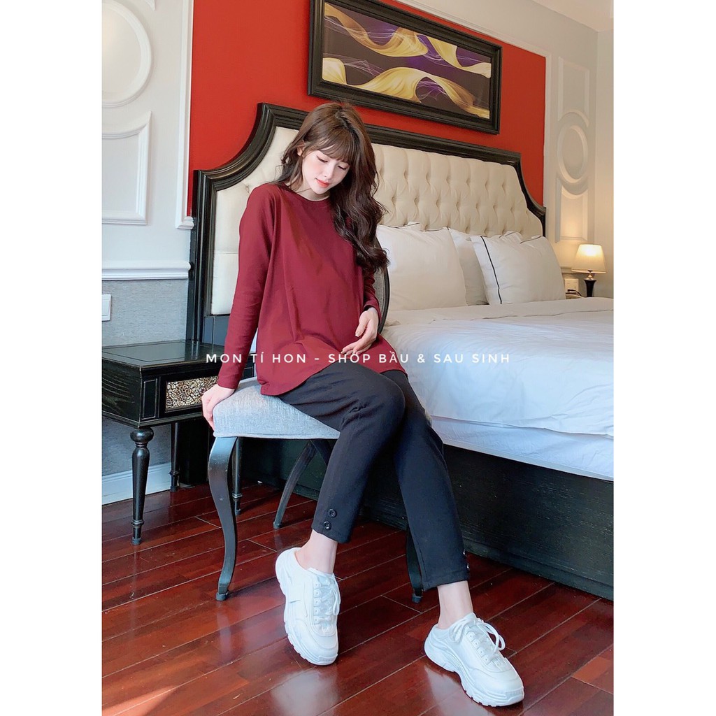 Quần Bầu dài thu đông | Chất dạ tăm khuy cúc - Đủ size 40-85kg