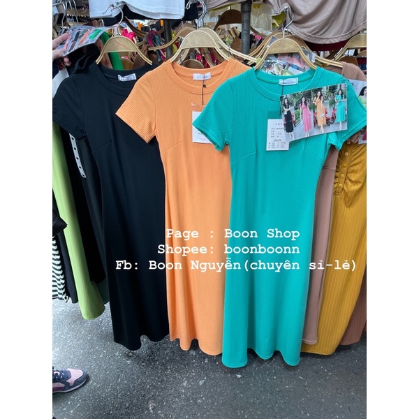 VÁY MAXI TĂM CỔ TRÒN CÓ GIÃN DÁNG DÀI CHẤT ĐẸP MS19892