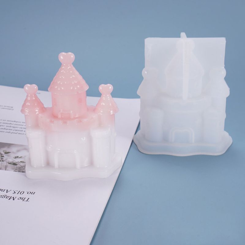Khuôn silicon đổ nhựa resin tạo hình tòa lâu đài 3D 10MK