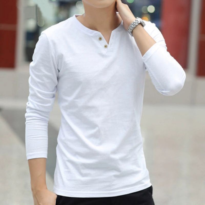 Nút Áo Sơ Mi Trơn / Áo Sơ Mi Trơn HENLEY / Áo Thun Trơn / Áo Sơ Mi HENLEY / Áo Thun Trơn HENLEY Cao Cấp