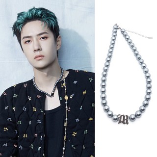 Dây chuyền chuỗi hạt đen cá tính Vương Nhất Bác