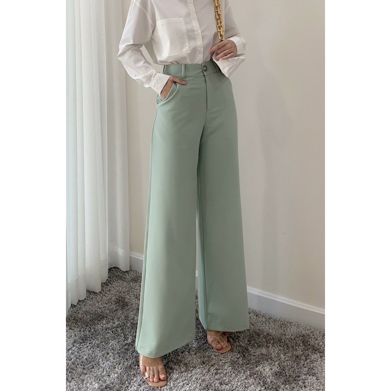 quần tây nữ dài lưng cao ống rộng/7 màu | BigBuy360 - bigbuy360.vn