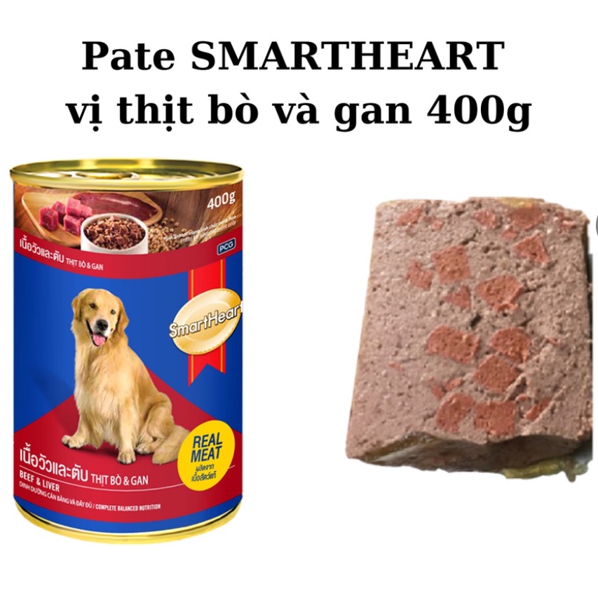 Pate SmartHeart Adult | Smart Heart Adult Chó Trưởng Thành Chó Lớn, lon 400g