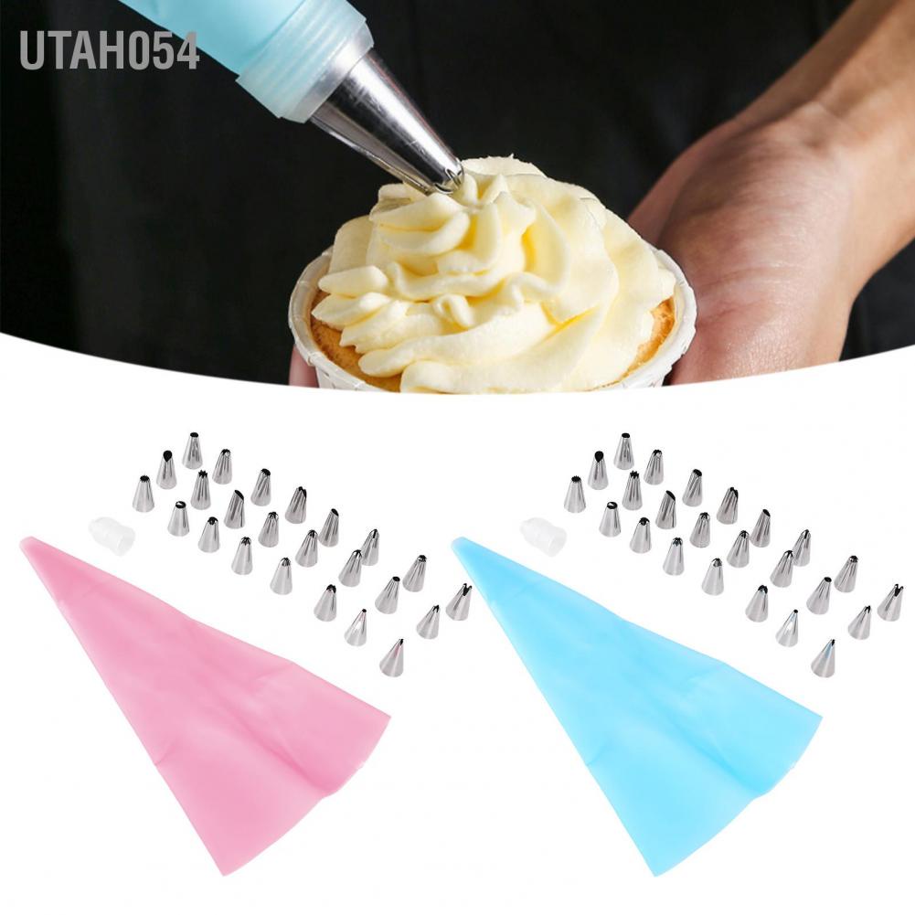 Utah054 24PCS Piping Tips Stainless Steel Icing Tip DIY Nozzle Cake Baking Tool for Kitchen