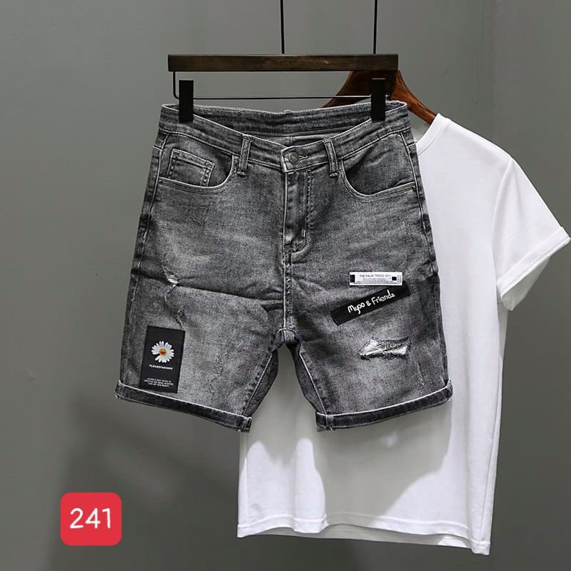 Quần short jean nam mẫu mới đẹp giá rẻ quần lửng chất bò co giãn cao cấp thời trang PRETTYGIRL PTGALL2