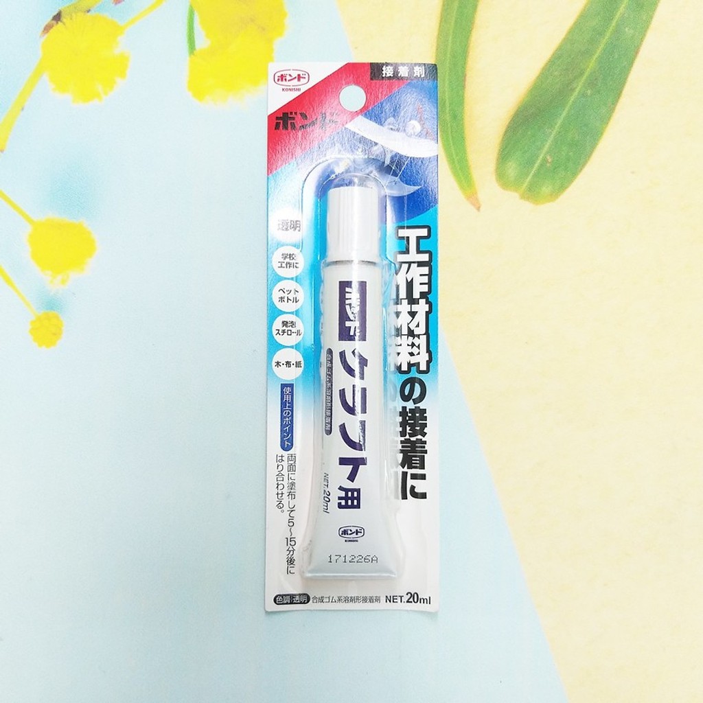 KEO DÁN GIẤY, GỖ, XỐP, NHỰA CỦA NHẬT (TUÝP 20ML) - HÀNG NỘI ĐỊA NHẬT, dùng gắn các vật dụng bằng nhựa, gỗ, giấy, xốp