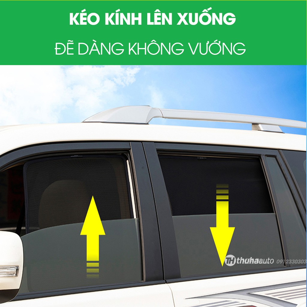 Rèm che nắng nam châm 4 cửa xe ô tô lắp đặt dễ dàng thiết kế theo từng form xe