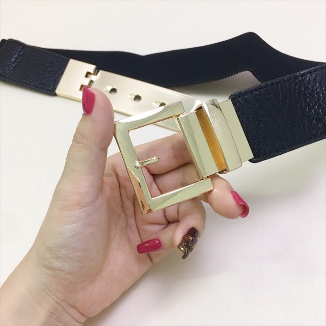 Dây nịt thun nữ mặt kim loại