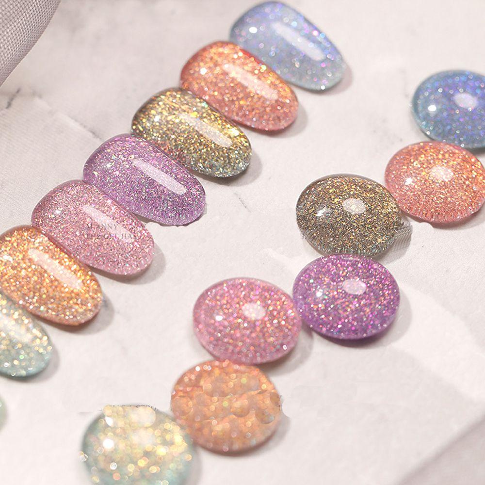 [Hàng mới về] Gel sơn móng tay nghệ thuật thời trang lấp lánh sáng bóng nhiều màu lâu trôi