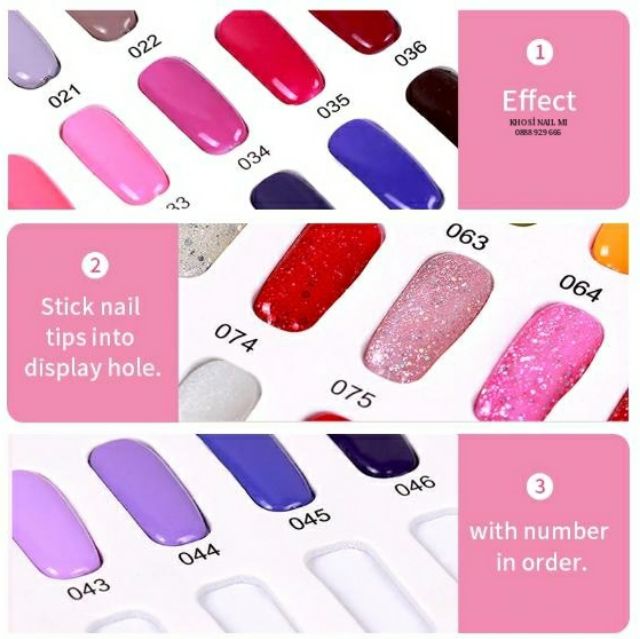 Sổ gắn móng mẫu làm bảng màu nail 120 ô chuyên dụng cho dân làm móng