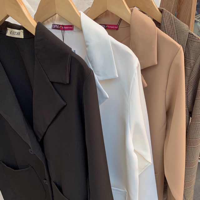 [Ảnh thật/Video] Áo blazer mới một lơp dáng rộng Hàn Quốc Áo khoác ulzzang