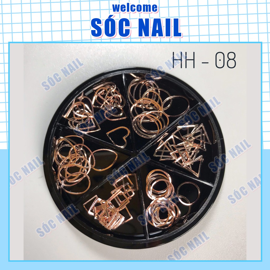 Set 6 Charm Phụ Kiện Nail Trang Trí Móng Siêu Đẹp