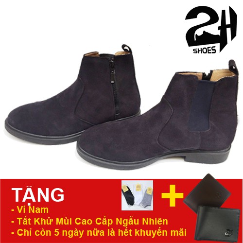 giày doc nam boot kéo khóa và chun da bò lộn bảo hành 1 năm ( 2H - 63 ) tặng vi nam và tất khử mùi cao cấp. | WebRaoVat - webraovat.net.vn