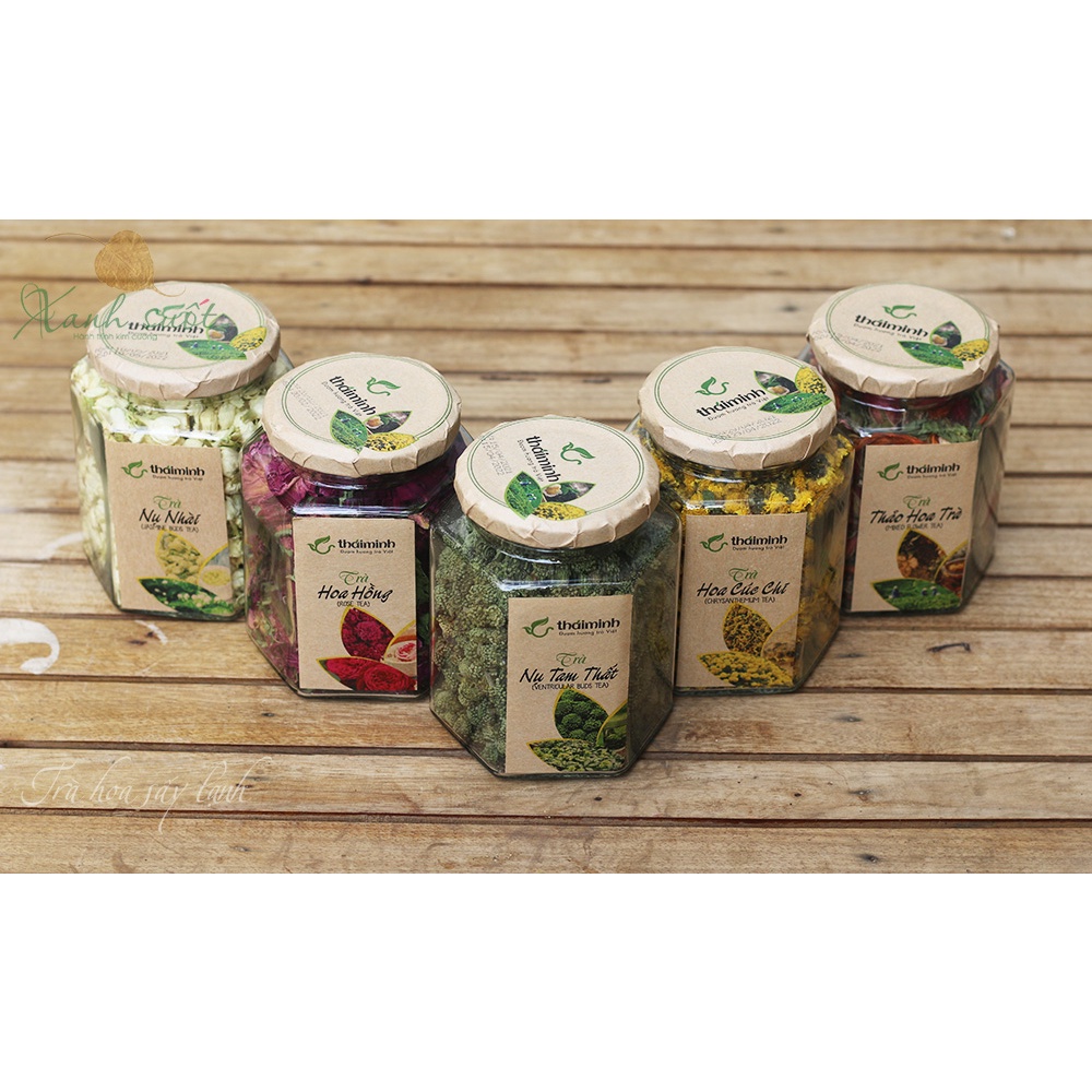 [Thái Minh] Nụ Nhài Sấy Lạnh- Jasmine Buds Tea- Jasminum Sambac Buds- Giảm Căng Thẳng, Chống Lão Hóa [Xanh Suốt]