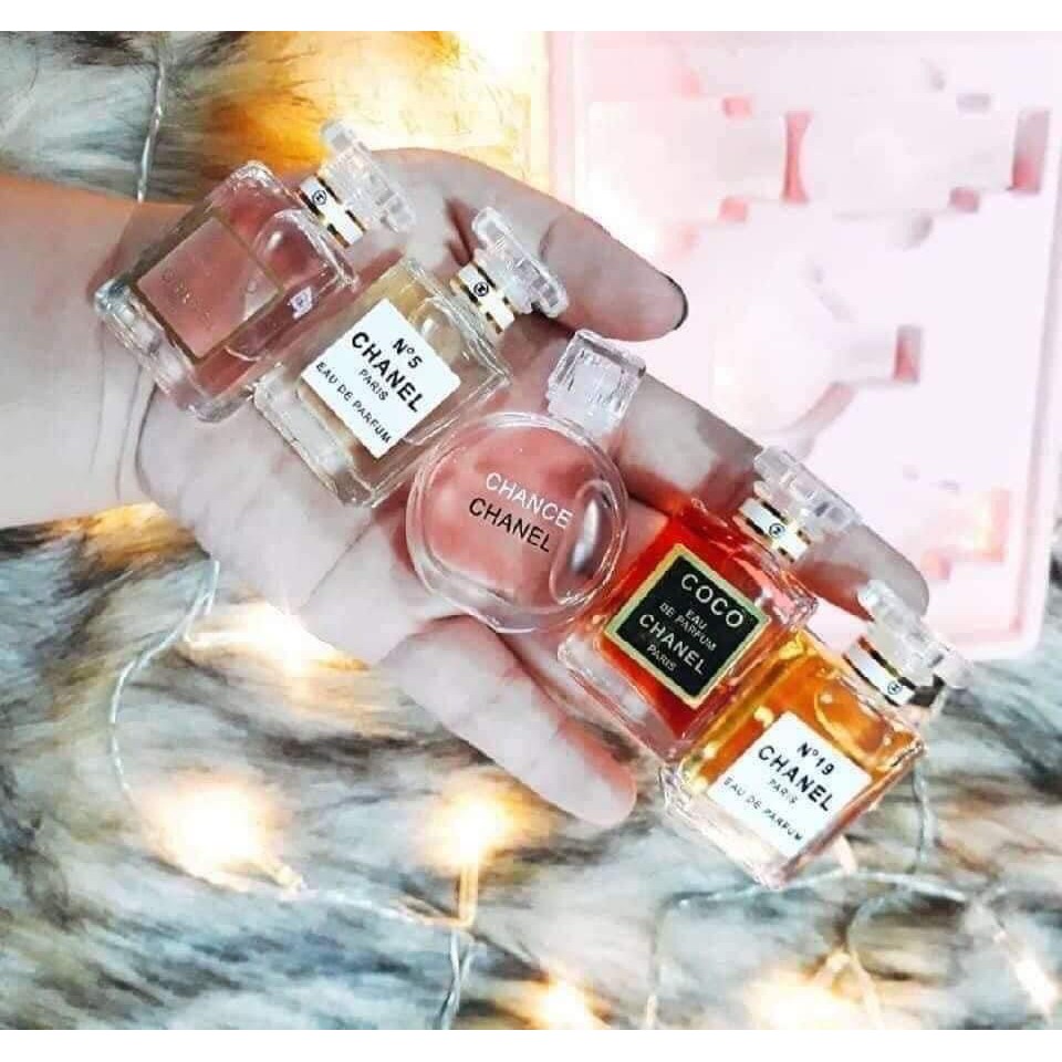 sét nước hoa 5 món mini Chanel , Nước hoa mini hương thơm nồng nàn