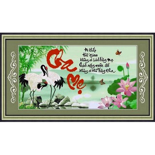 Tranh đính đá cha mẹ df067 75x43cm