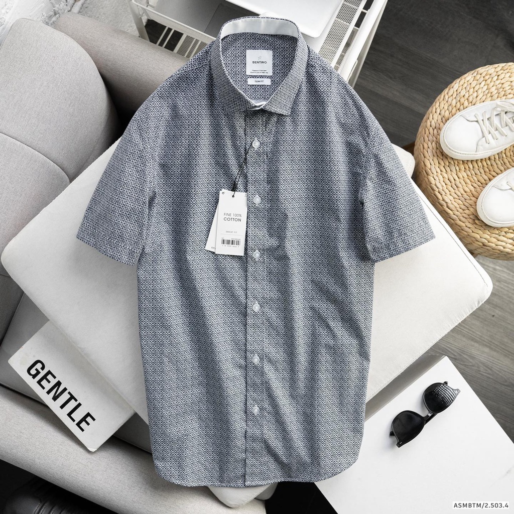 Sơ Mi Cộc Tay Màu Họa Tiết