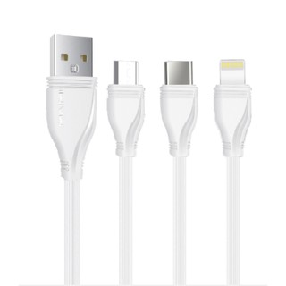 Dây sạc maimi x01 1,2m 3in1 lightning,micro,typec siêu bền